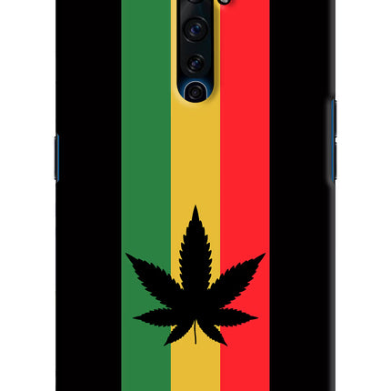 Weed Flag Oppo Reno2 Z Hard Case Back Cover by Casekaro