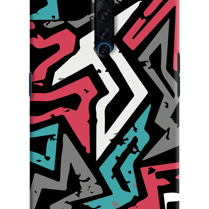 Geometric Graffiti Oppo Reno2 Z Hard Case Back Cover by Casekaro
