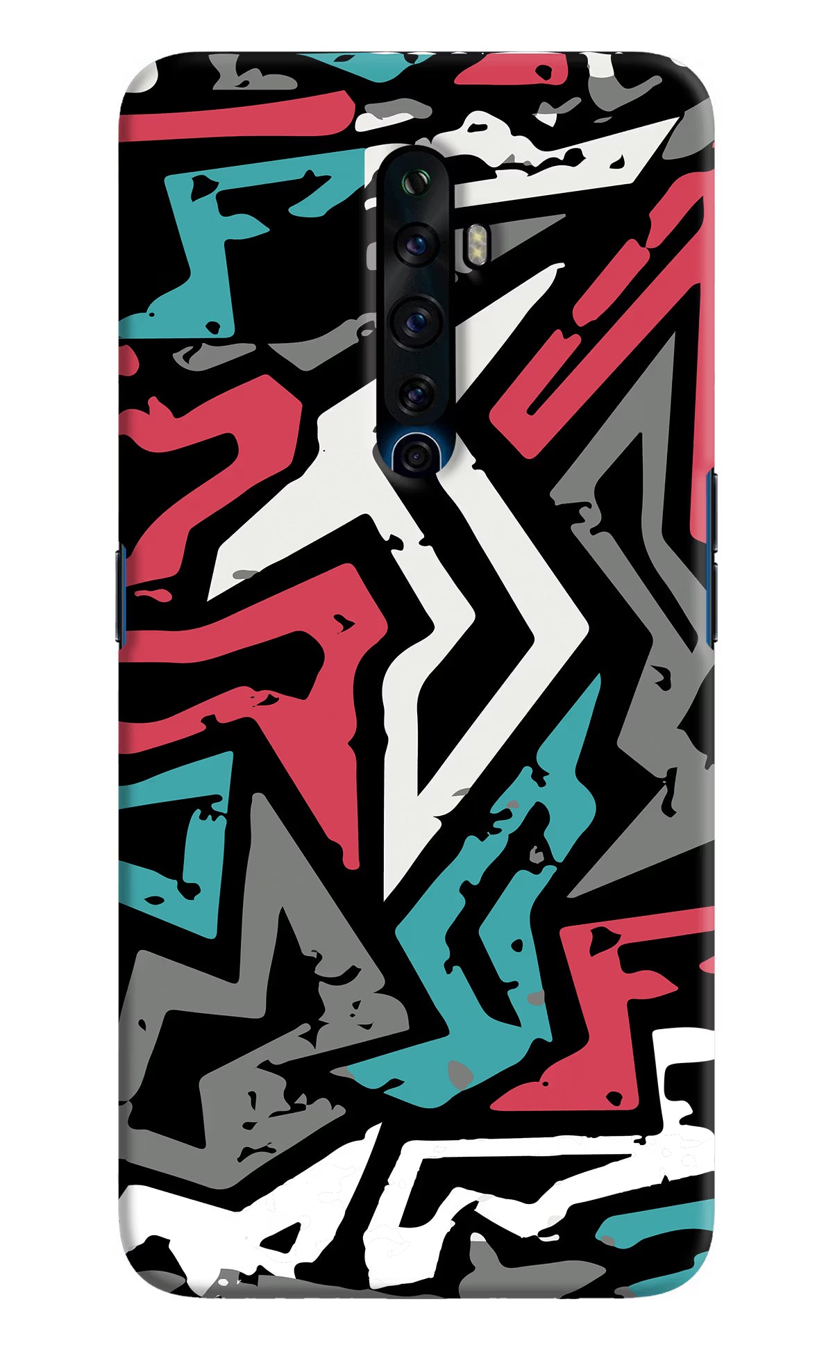 Geometric Graffiti Oppo Reno2 Z Hard Case Back Cover by Casekaro