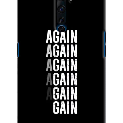 Again Again Gain Oppo Reno2 Z Hard Case Back Cover by Casekaro