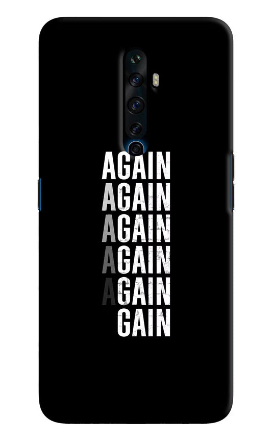 Again Again Gain Oppo Reno2 Z Hard Case Back Cover by Casekaro