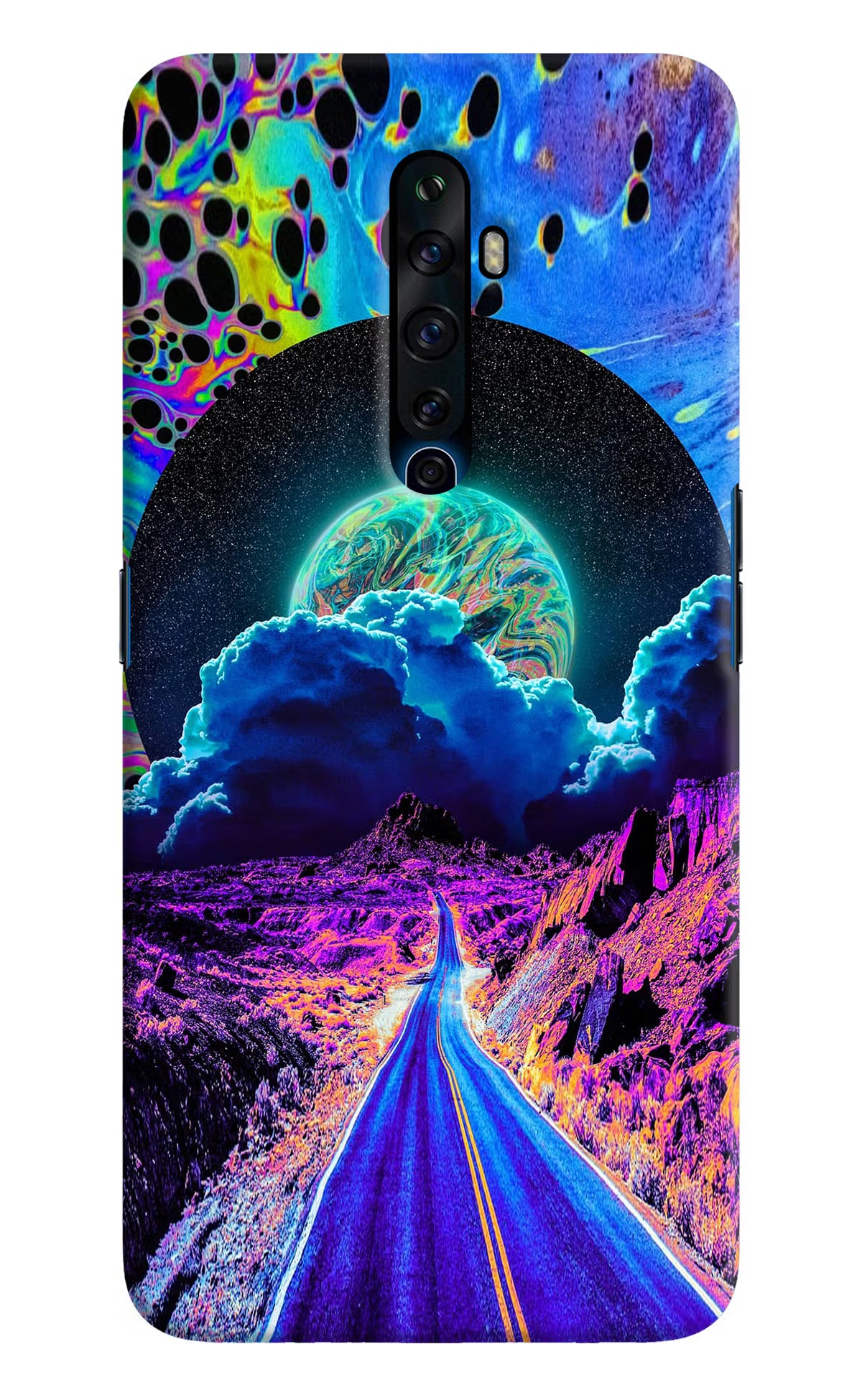 Psychedelic Painting Oppo Reno2 Z Hard Case Back Cover by Casekaro