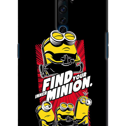 Find your inner Minion Oppo Reno2 Z Hard Case Back Cover by Casekaro