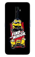Find your inner Minion Oppo Reno2 Z Hard Case Back Cover by Casekaro