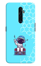 Cute Astronaut Chilling Oppo Reno2 Z Hard Case Back Cover by Casekaro