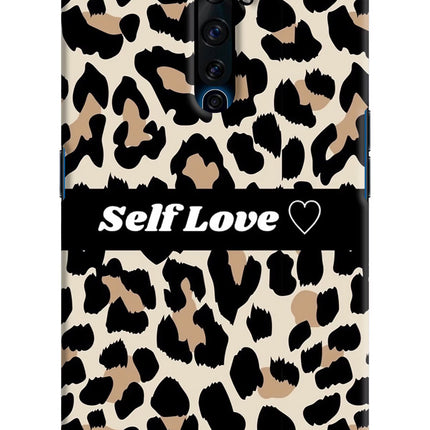 Leopard Print Self Love Oppo Reno2 Z Hard Case Back Cover by Casekaro