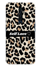 Leopard Print Self Love Oppo Reno2 Z Hard Case Back Cover by Casekaro