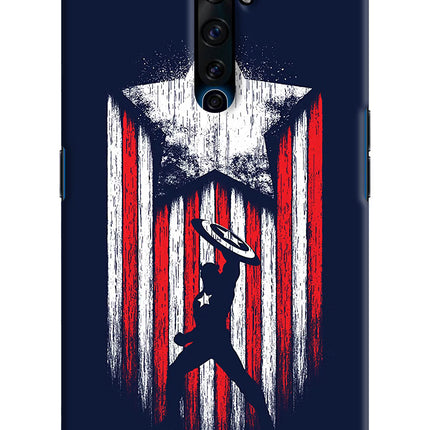Captain America Marvel Art Oppo Reno2 Z Hard Case Back Cover by Casekaro