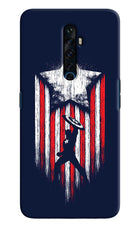 Captain America Marvel Art Oppo Reno2 Z Hard Case Back Cover by Casekaro