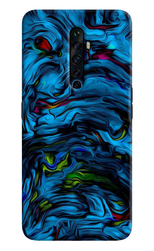 Dark Blue Abstract Oppo Reno2 Z Hard Case Back Cover by Casekaro