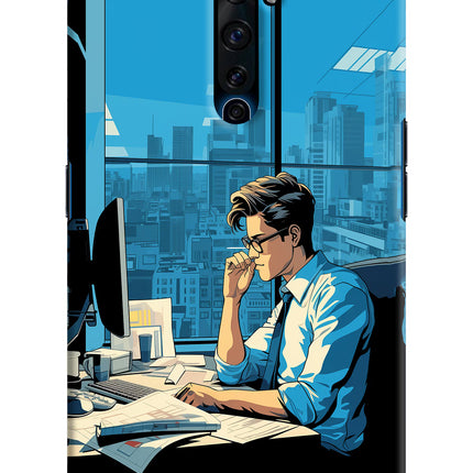 Focused Hustler (AI Generated) Oppo Reno2 Z Hard Case Back Cover by Casekaro