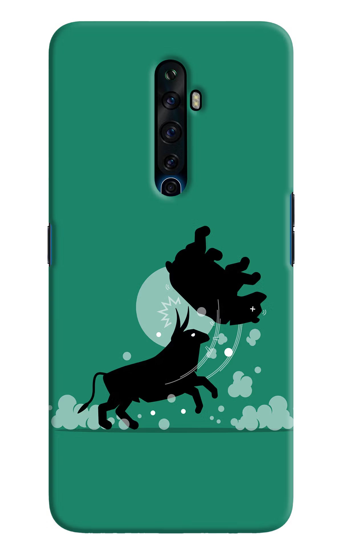 Bull Conqueror Oppo Reno2 Z Hard Case Back Cover by Casekaro