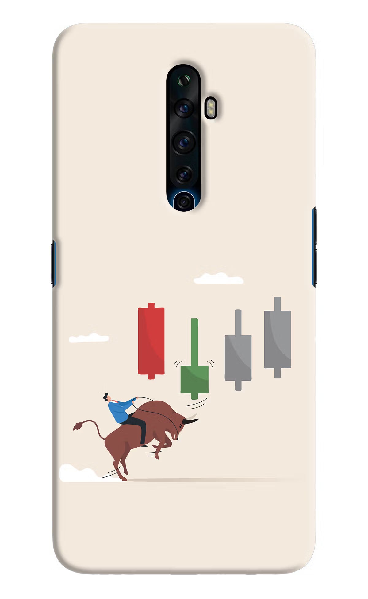 Bull Trading Momentum Oppo Reno2 Z Hard Case Back Cover by Casekaro