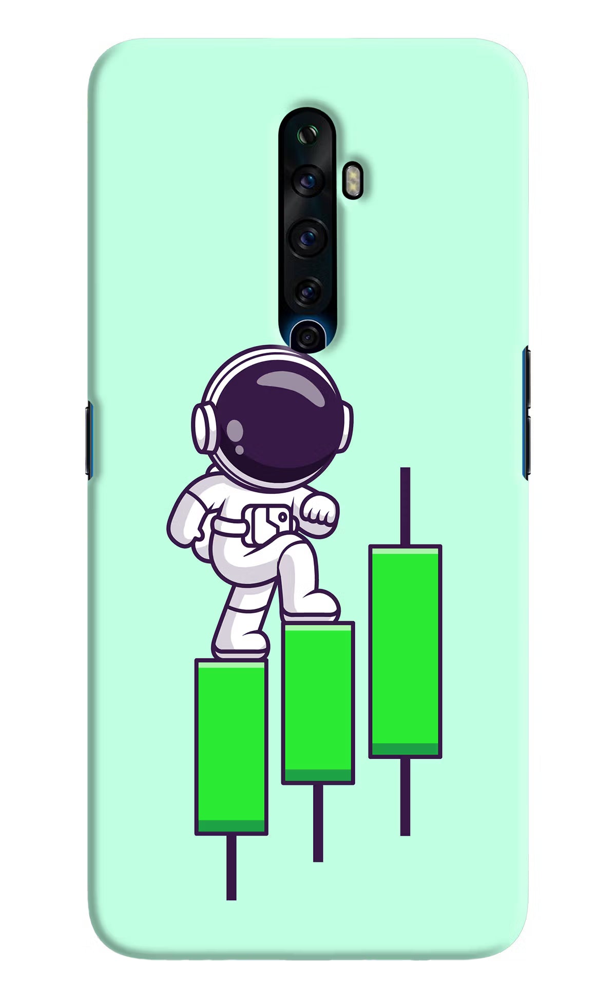 Astronaut Trader Oppo Reno2 Z Hard Case Back Cover by Casekaro