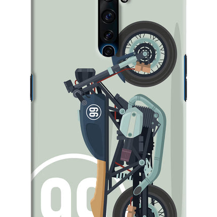 Classic Cafe Racer 99 Oppo Reno2 Z Hard Case Back Cover by Casekaro