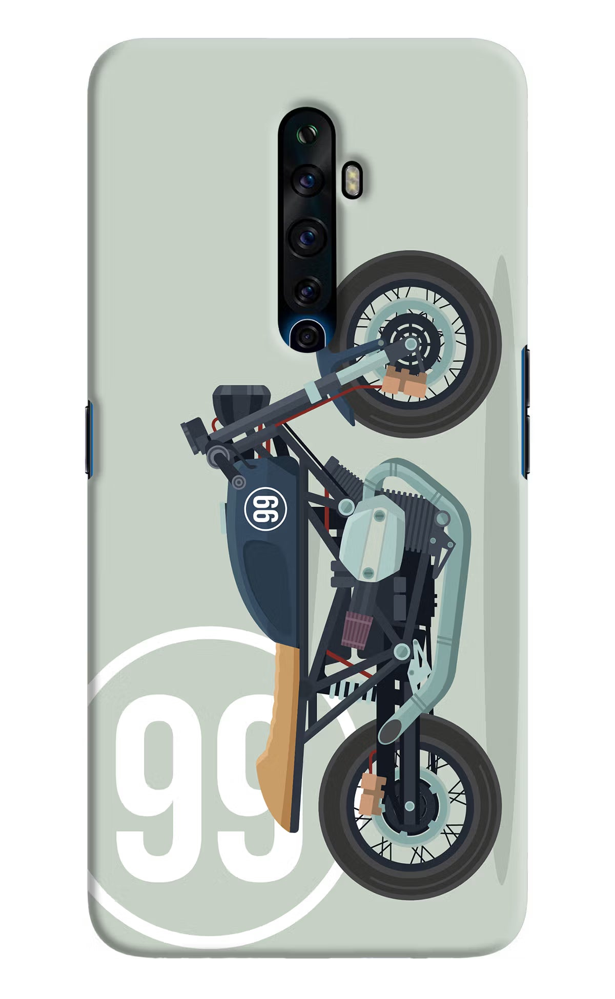 Classic Cafe Racer 99 Oppo Reno2 Z Hard Case Back Cover by Casekaro