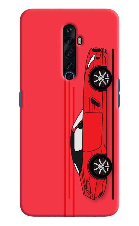 Red Velocity Oppo Reno2 Z Hard Case Back Cover by Casekaro