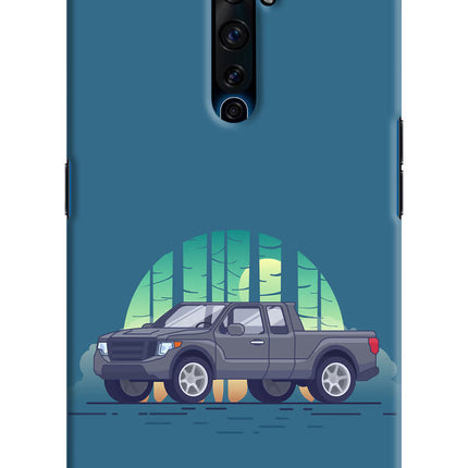 Retro Garage Vibe Oppo Reno2 Z Hard Case Back Cover by Casekaro