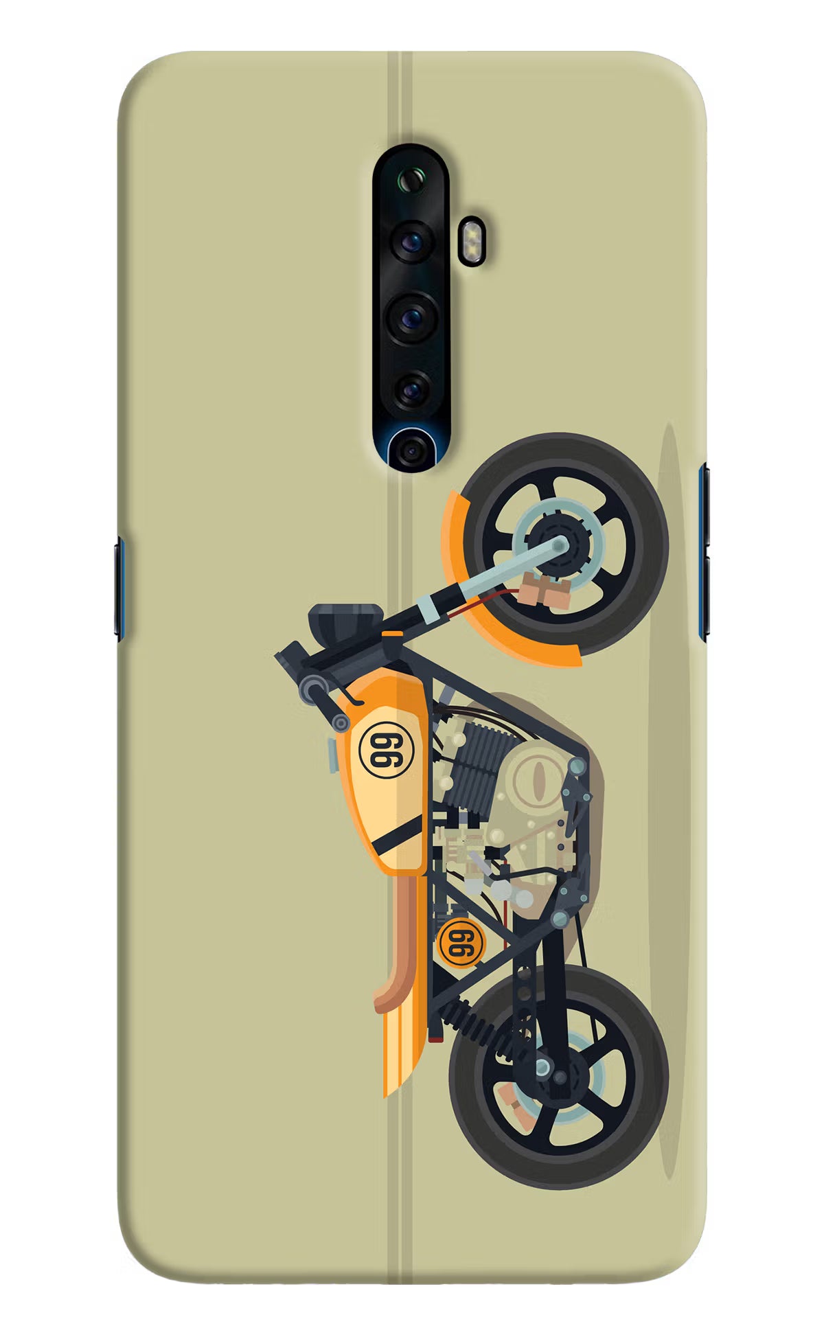 Vertical Speedster Oppo Reno2 Z Hard Case Back Cover by Casekaro