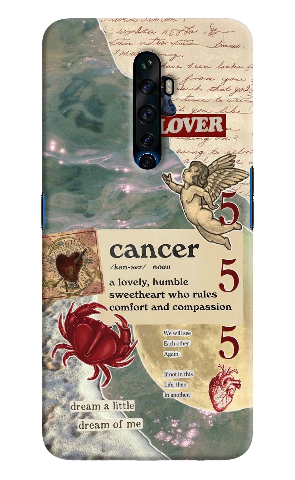 Cancer Zodiac Oppo Reno2 Z Hard Case Back Cover by Casekaro