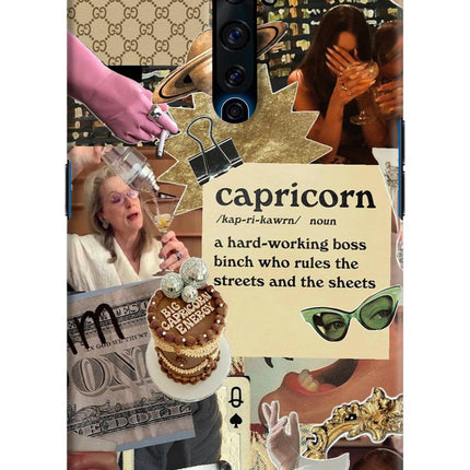 Capricorn Zodiac Oppo Reno2 Z Hard Case Back Cover by Casekaro
