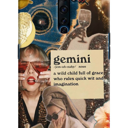 Gemini Zodiac Oppo Reno2 Z Hard Case Back Cover by Casekaro