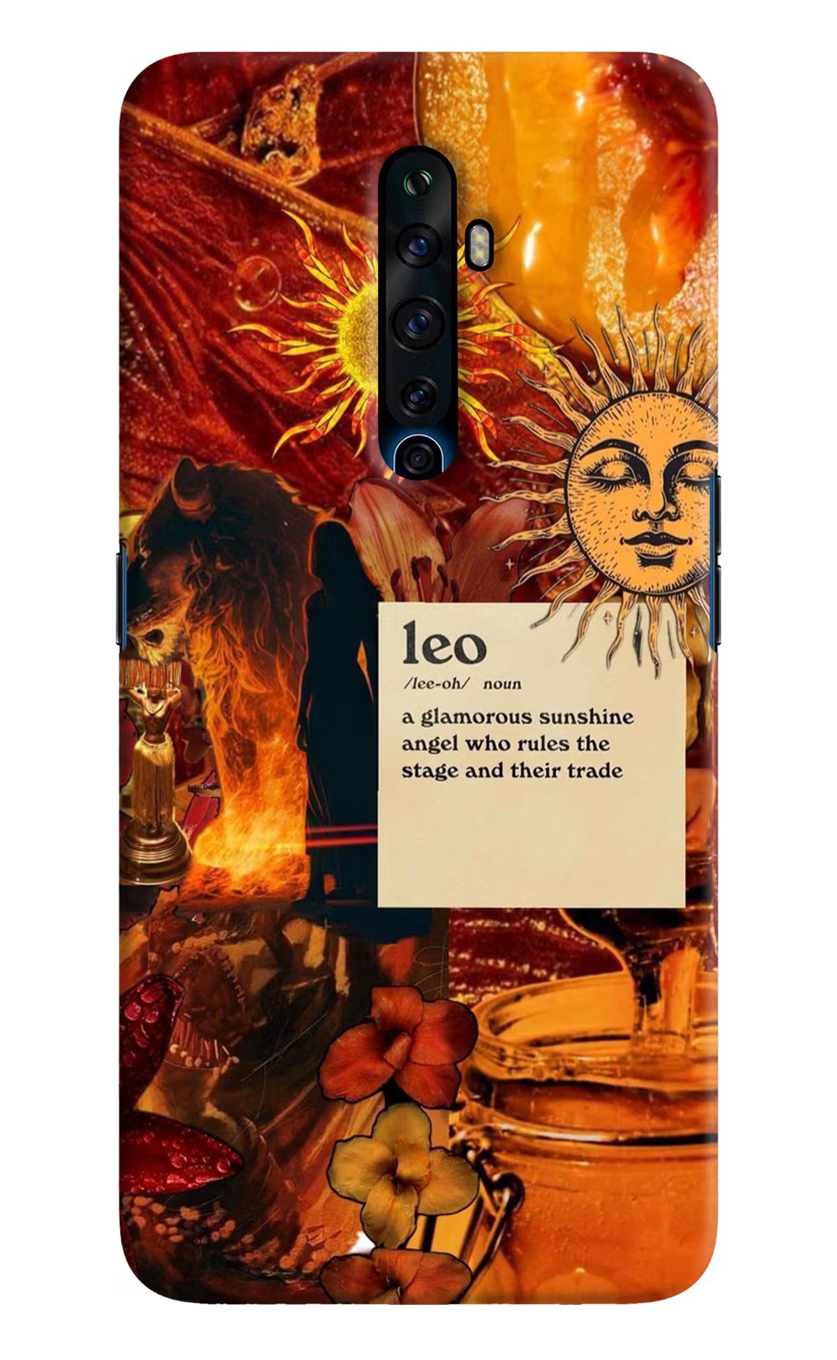 Leo Zodiac Oppo Reno2 Z Hard Case Back Cover by Casekaro