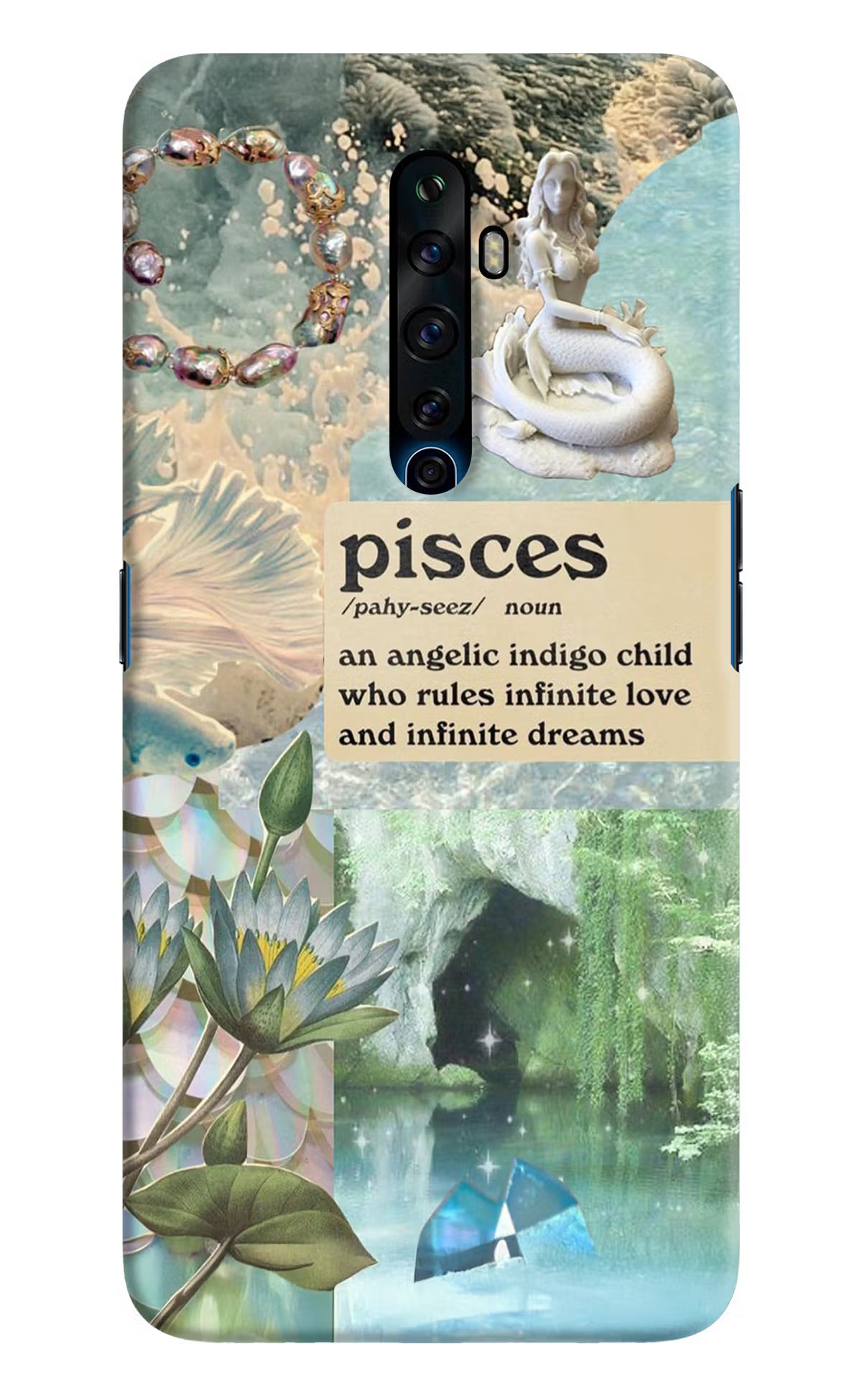 Pisces Zodiac Oppo Reno2 Z Hard Case Back Cover by Casekaro