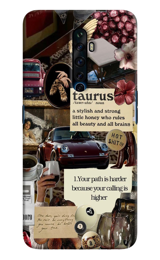 Taurus Zodiac Oppo Reno2 Z Hard Case Back Cover by Casekaro