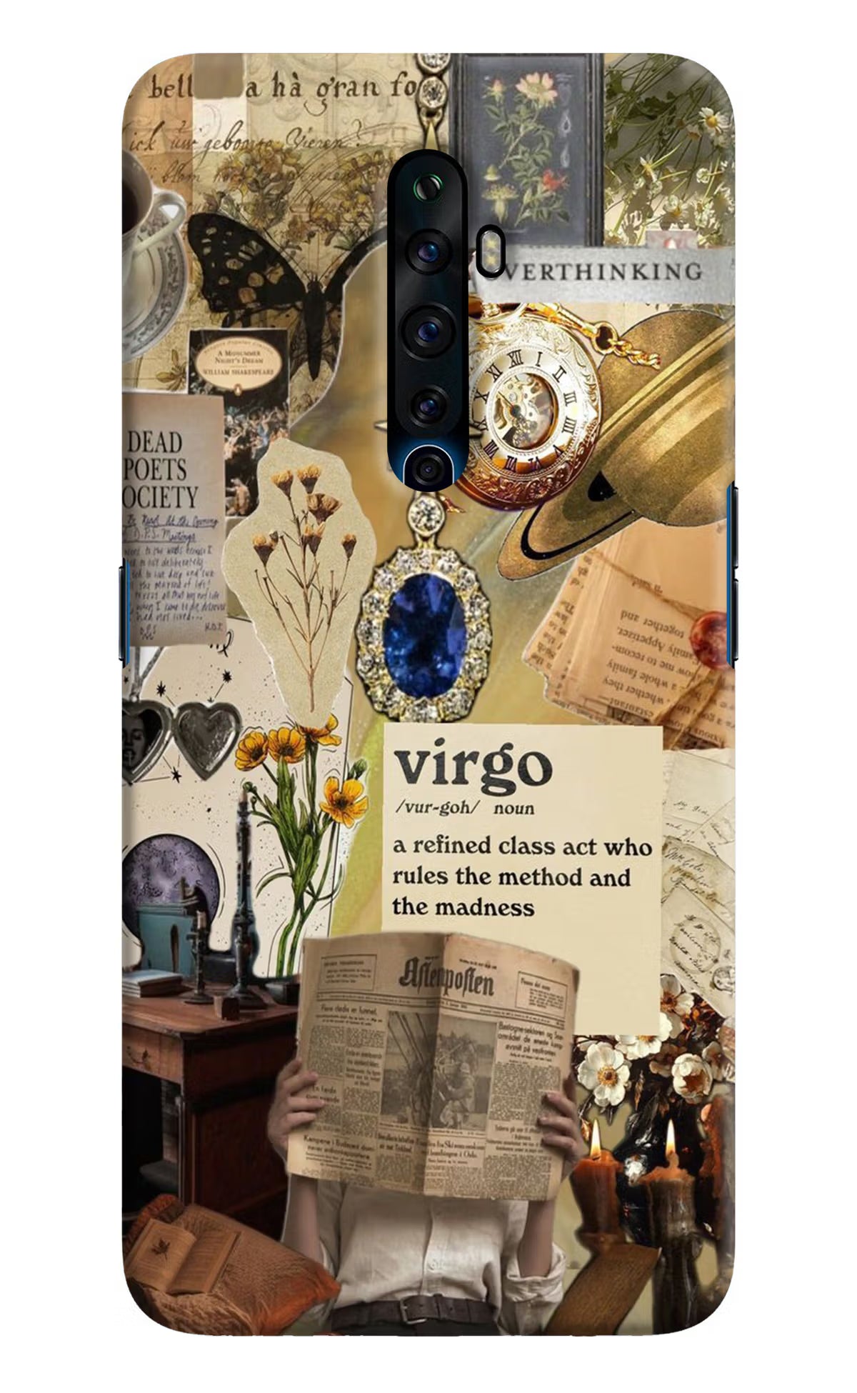 Virgo Zodiac Oppo Reno2 Z Hard Case Back Cover by Casekaro