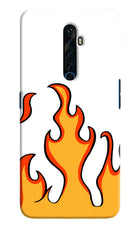 Fired Up – White Oppo Reno2 Z Hard Case Back Cover by Casekaro