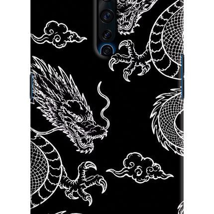 Twin Dragons Oppo Reno2 Z Hard Case Back Cover by Casekaro
