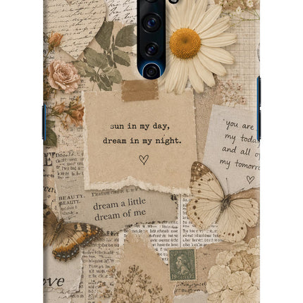 Vintage case Oppo Reno2 Z Hard Case Back Cover by Casekaro