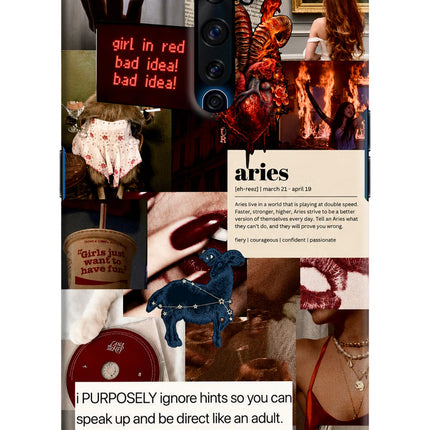 Zodiac Aries Oppo Reno2 Z Hard Case Back Cover by Casekaro