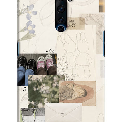 Soft Aesthetic Oppo Reno2 Z Hard Case Back Cover by Casekaro