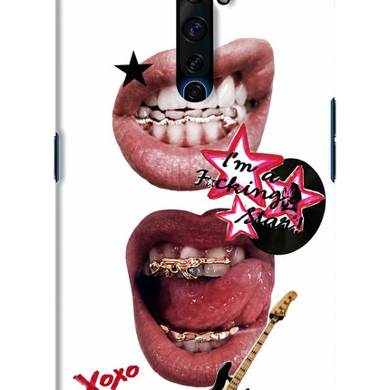 Rockstar Oppo Reno2 Z Hard Case Back Cover by Casekaro