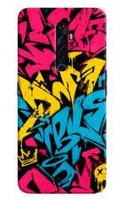 Graffiti Vibe Oppo Reno2 Z Hard Case Back Cover by Casekaro