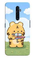 Tiger Treat Oppo Reno2 Z Hard Case Back Cover by Casekaro