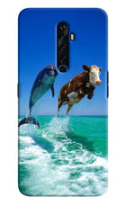 Dolphin vs Cow Oppo Reno2 Z Hard Case Back Cover by Casekaro