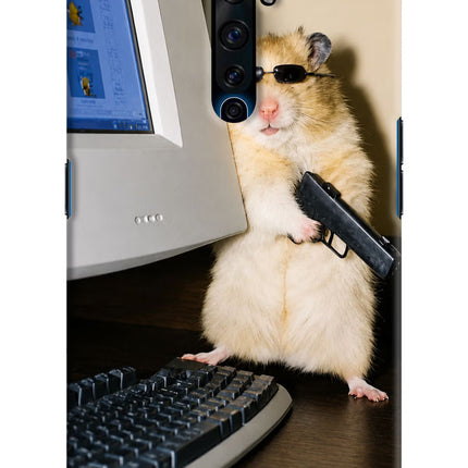 Hacker Hamster Oppo Reno2 Z Hard Case Back Cover by Casekaro