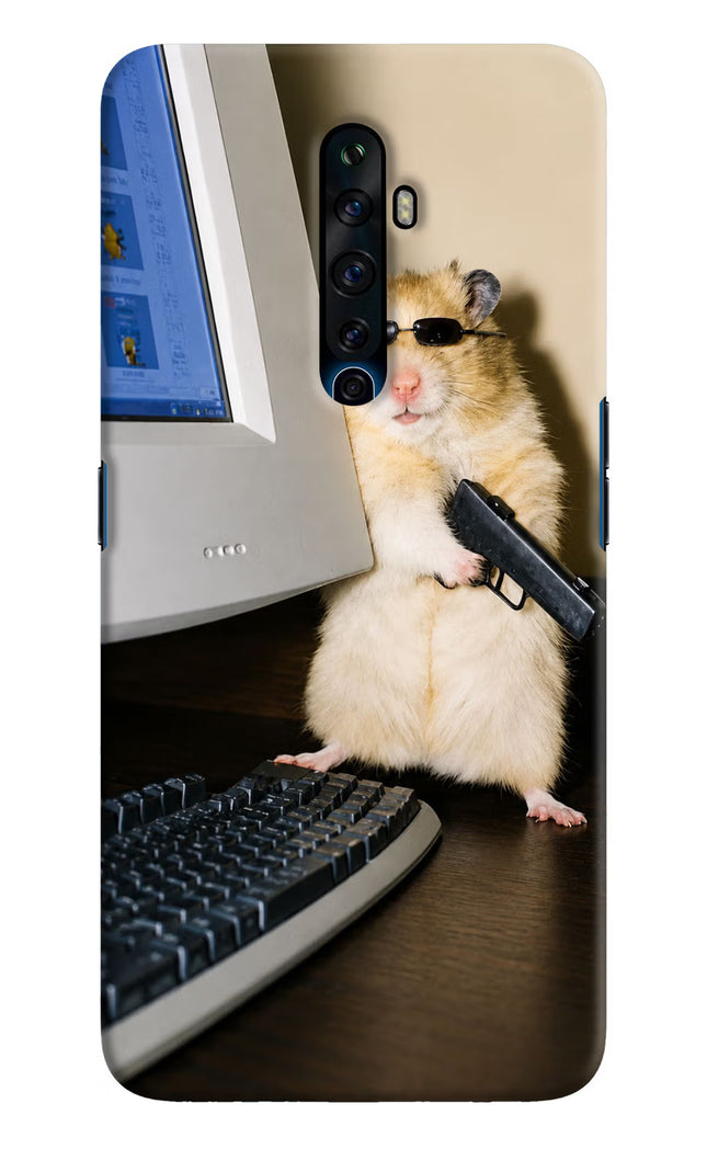 Hacker Hamster Oppo Reno2 Z Hard Case Back Cover by Casekaro