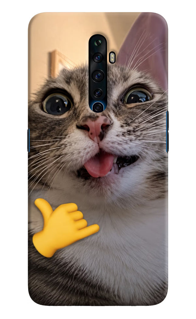 Silly Cat Call Oppo Reno2 Z Hard Case Back Cover by Casekaro