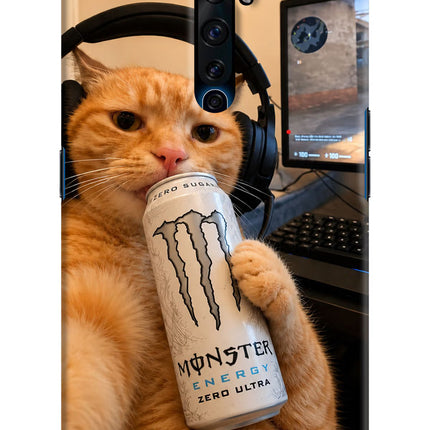Gamer Cat Energy Oppo Reno2 Z Hard Case Back Cover by Casekaro
