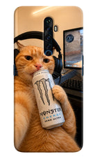 Gamer Cat Energy Oppo Reno2 Z Hard Case Back Cover by Casekaro