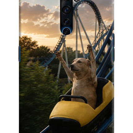 Rollercoaster Dog Oppo Reno2 Z Hard Case Back Cover by Casekaro