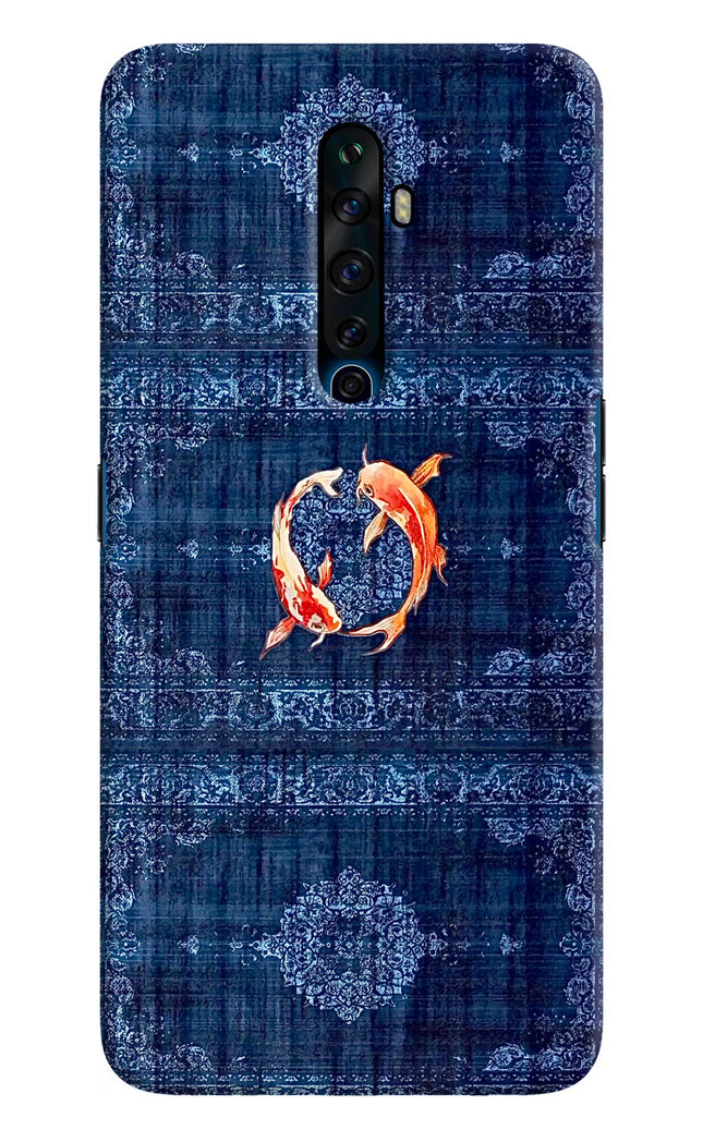 Koi Blue Oppo Reno2 Z Hard Case Back Cover by Casekaro