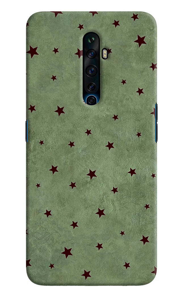 Green Stars Oppo Reno2 Z Hard Case Back Cover by Casekaro