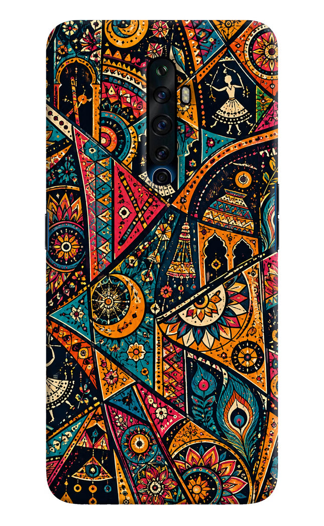Folk Print Oppo Reno2 Z Hard Case Back Cover by Casekaro