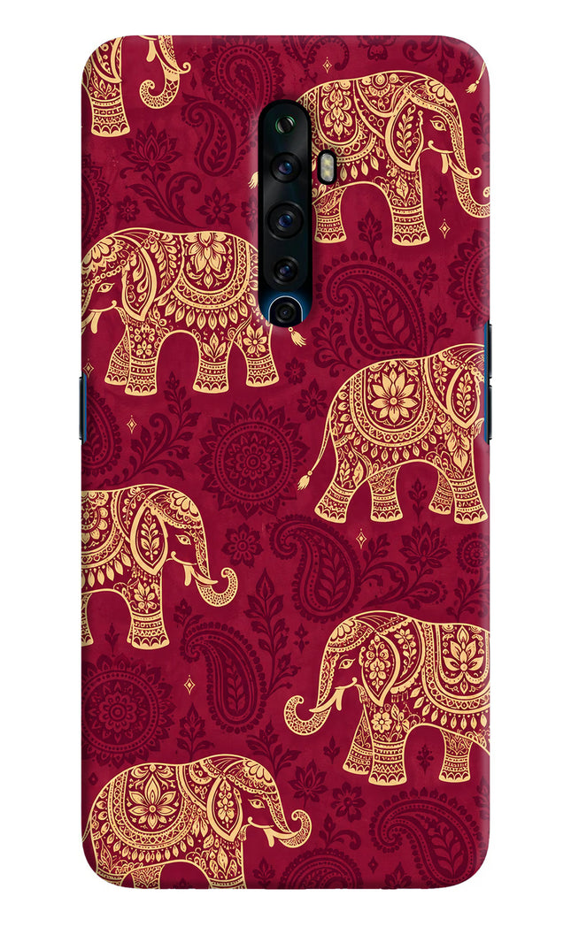 Maroon Elephant Oppo Reno2 Z Hard Case Back Cover by Casekaro