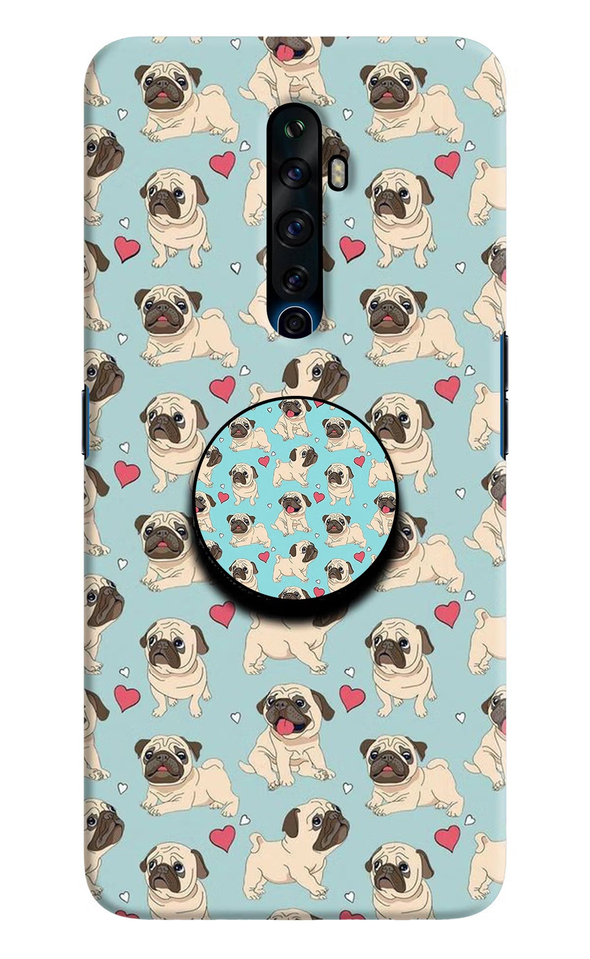 Pug Dog Oppo Reno2 Z Pop Case by Casekaro